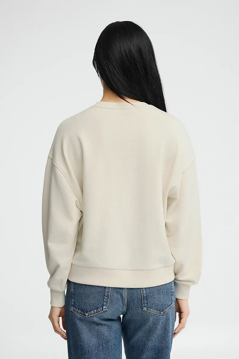 Nude loose-fit sweatshirt with Polo Club raised logo - Image 3